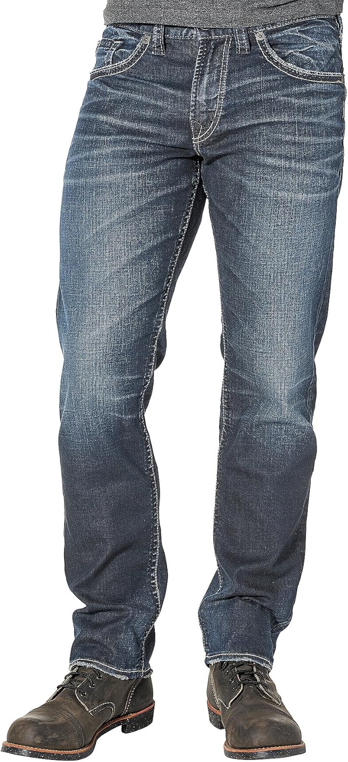 men's relaxed fit tapered leg jeans