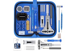 XOOL 210 PCS Watch Repair Kits, Including Watch Battery Change Kit, Watch Case Opener, Link Remover, Spring Bar Tools, Screwdrivers, and Portable Carrying Case with Instruction Manual