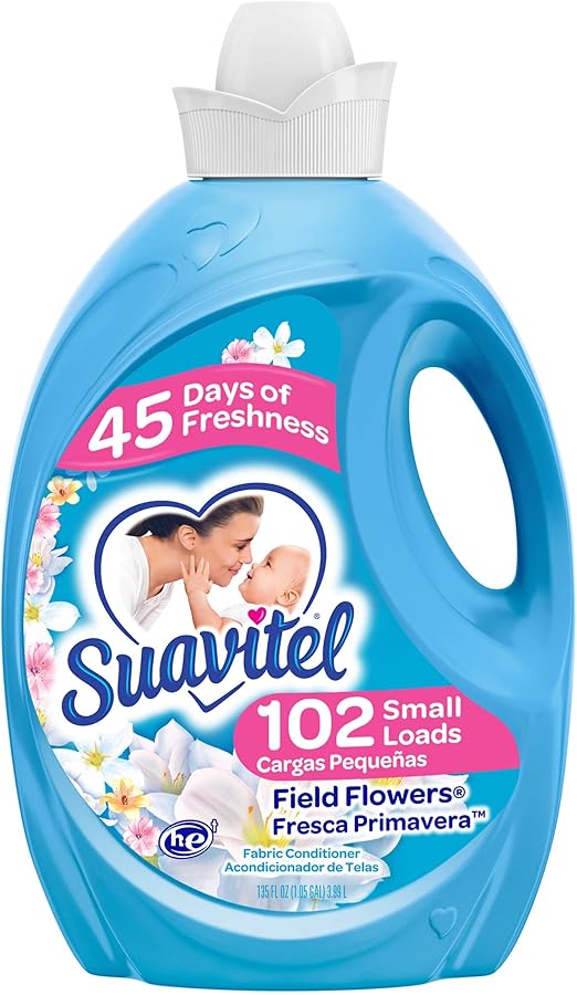 Suavitel Fabric Softener, Field Flowers, 135 Fluid Ounce