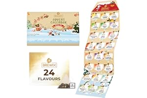 BREWIX, Herbal & Tea Gift Calendar, Advent Calendar 2024 Tea Bags | Limited Edition I 24 Unique Flavors | Best for Birthdays, Anniversaries & Holidays | Christmas Advent Calendar 2024 for Adults, Adult Women and Men