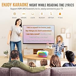 SUDOTACK Karaoke Machine for Adults Kids with 2