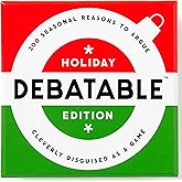 Brass Monkey Debatable Holiday Edition – Social Party Game with 400 Holiday Topics to Argue About, 2+ Players