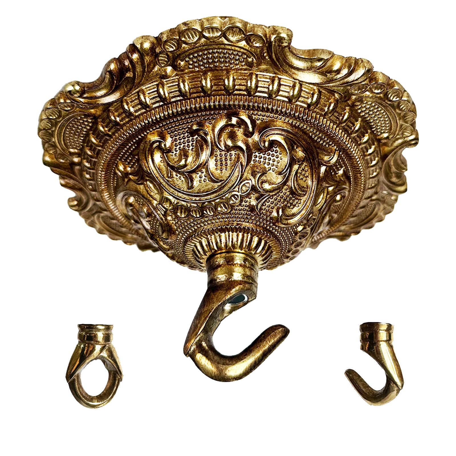 Photo 1 of GRCERY 5.51" All Copper Ceiling Cover Plate can Light Conversion Kit to Pendant Light Cover, Chandelier Canopy Kit with Replacement Parts and Lamp Parts Hardware, Lamp Parts Light Fixture Cover