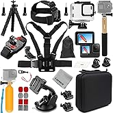 Gurmoir Accessories Kit with Waterproof Housing Case for Gopro Hero 13/12/11/10/9 Black, Full Essential Action Camera Accesso