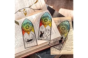 DEARART Cute Cats Bookmark 3 Types (6 Pcs) Bookmarks, Page Label Book Marks for Women Teacher Students Gifts, Set-2