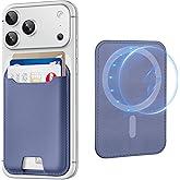 TopMade for Magsafe Wallet, Strongest Magnetic Card Holder for iPhone 17, iPhone 16/15/14/13/12 Series, Leather Magnetic Phone Wallet with Powerful Magnet, Card RFID Blocking, Fit 4 Cards, Purple