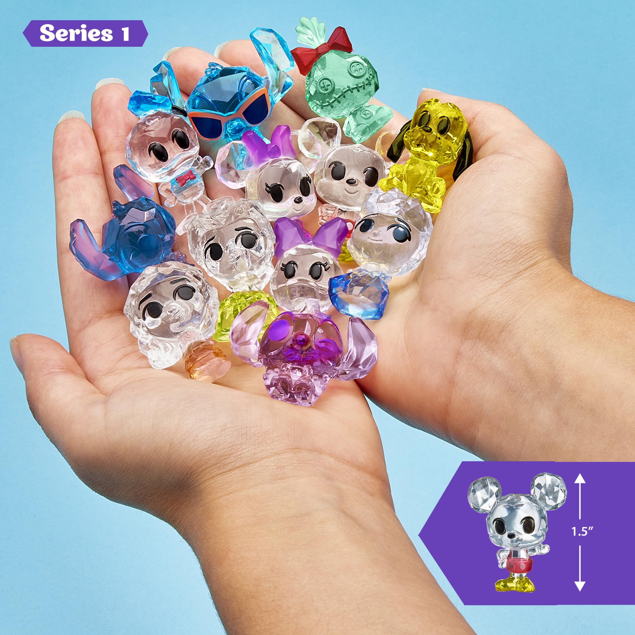 Cra-Z-Art Disney Crystal Surprise Series 1, Mini Collectible Crystal Figures with Activity Compound, Collectible Blind Bag Inspired Figures, Kids Toys for Ages 3 and Up