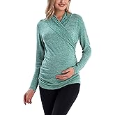 MOMOOD Women's Maternity Long Sleeve Shirt Top Pregnancy Fashionable Sweater
