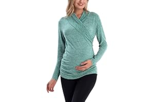 MOMOOD Women's Maternity Long Sleeve Shirt Top Pregnancy Fashionable Sweater