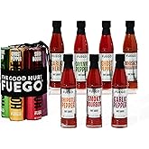 The Good Hurt Fuego, Hot Sauce Sampler Gift Set in Original Packaging, Flavors Includes Habanero, Ghost Pepper, Smoky Bourbon, Hot Sauce Variety Pack, Set of 7