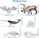 toymany 12PCS Polar Animals Figurines Arctic Toy Set 4-19cm Kids view 6