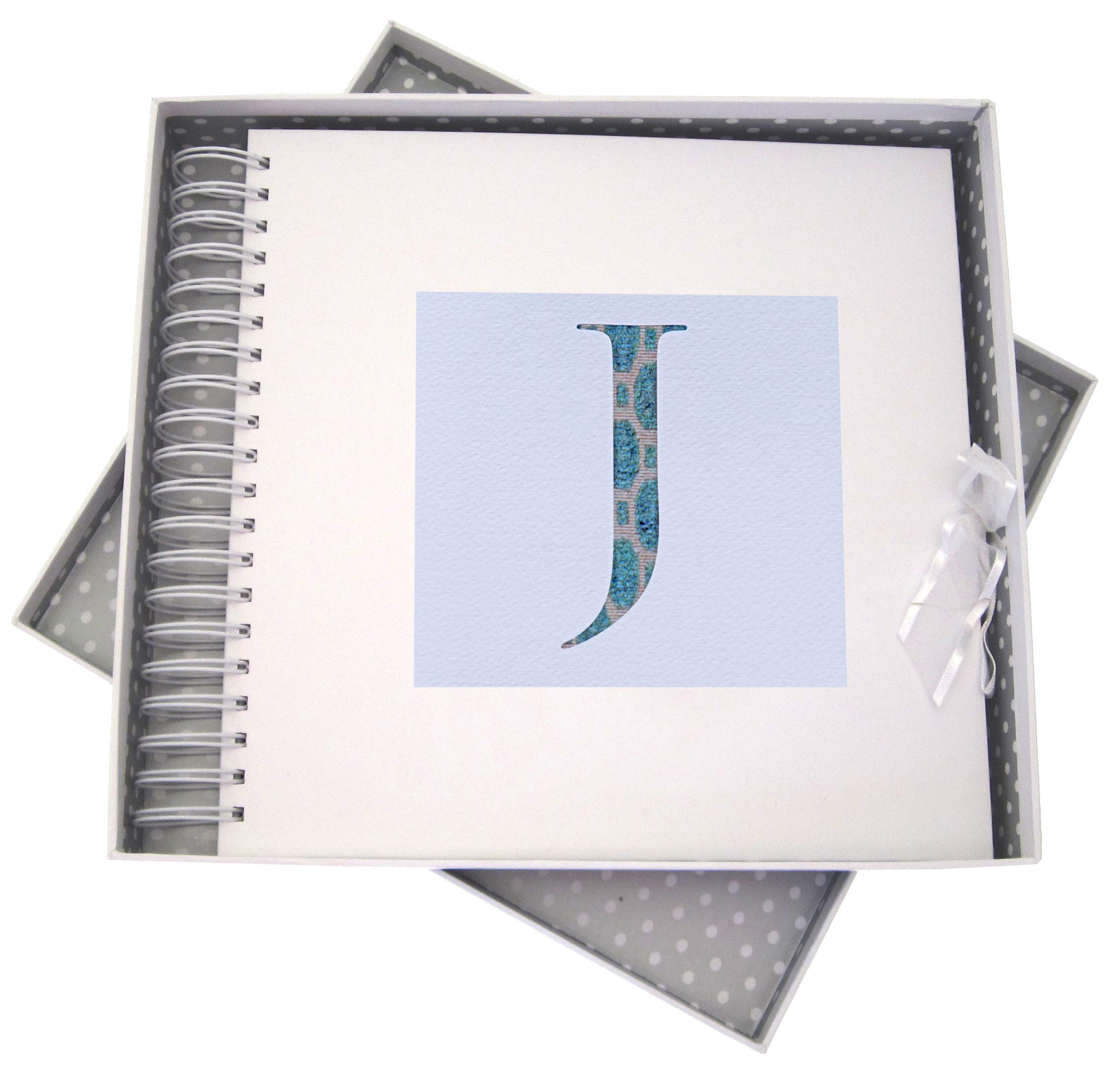 White Cotton Cards Alphabetics, Card & Memory Book, Initial J, White Board, Multi-Colour, 27 x 30 x 4 cm