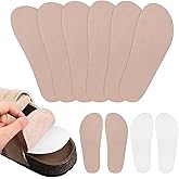 Twistover 6 Pairs Adhesive Cork Insoles Self-Adhesive Cushion Insoles for Mules Sandal Clog Adhesive Mules Inserts for Shoes Flats Boots Sandals Callus Pain, for Men Women 6-9 Size