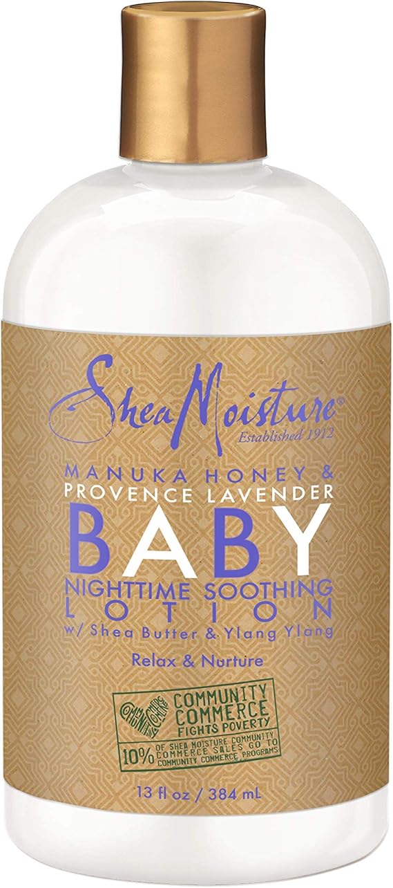 shea moisture manuka honey & provence lavender baby nighttime soothing lotion