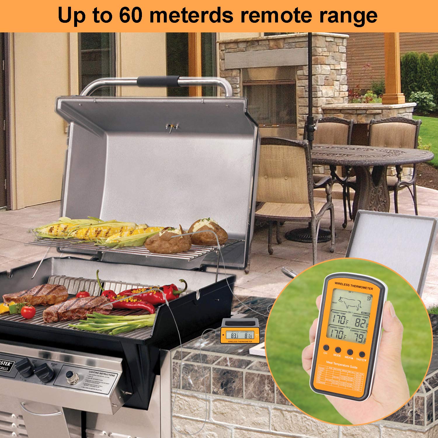 Toroast Wireless Remote Digital Cooking Meat Thermometer Dual Probe for Grilling Smoker BBQ Food Thermometer