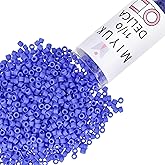 Miyuki Delica Seed Beads – Size 11/0 (1.6 mm), DB1588, Matte Opaque Cyan Blue, 7.2 g, Approx. 1440 Beads, Made in Japan