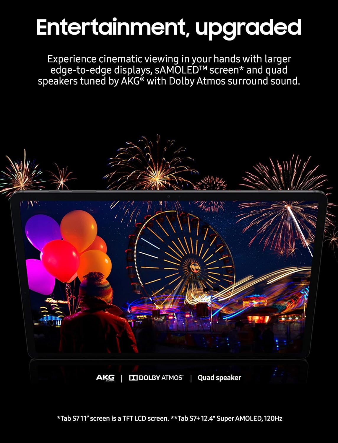 Samsung Galaxy Tab S7+ Wi-Fi, Mystic Silver -256 GB : Computers & Accessories