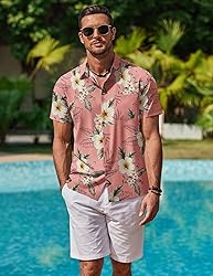 COOFANDY Mens Casual Button Down Shirts Hawaiian