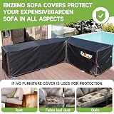 Enzeno V-Shape Garden Furniture Cover 420D Oxford Waterproof 255x255x87cm view 5