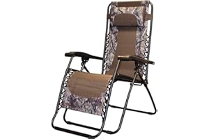 Caravan Canopy Infinity Zero Gravity Steel Frame Patio Deck Chair, Camouflage