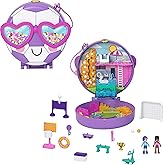 Polly Pocket Compact Playset, Soccer Squad with 2 Micro Dolls & Accessories, Travel Toys with Surprise Reveals