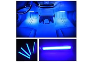 Car LED Strip Light, EJ's SUPER CAR 4pcs 36 LED Car Interior Lights Under Dash Lighting Waterproof Kit,Atmosphere Neon Lights Strip for Car,DC 12V(Blue)