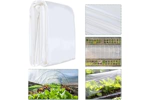 FAIROOTH Greenhouse Plastic Film 10 x 33 Ft Plant Covers Freeze Protection Frost Floating Row Blanket Transparent Greenhouse Sheeting Film for Garden Farm Plant Protection
