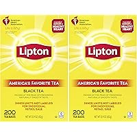 Lipton Tea Bags For A Naturally Smooth Taste Black Tea Iced or Hot Tea That Can Help Support a Healthy Heart 2x200 count tea 