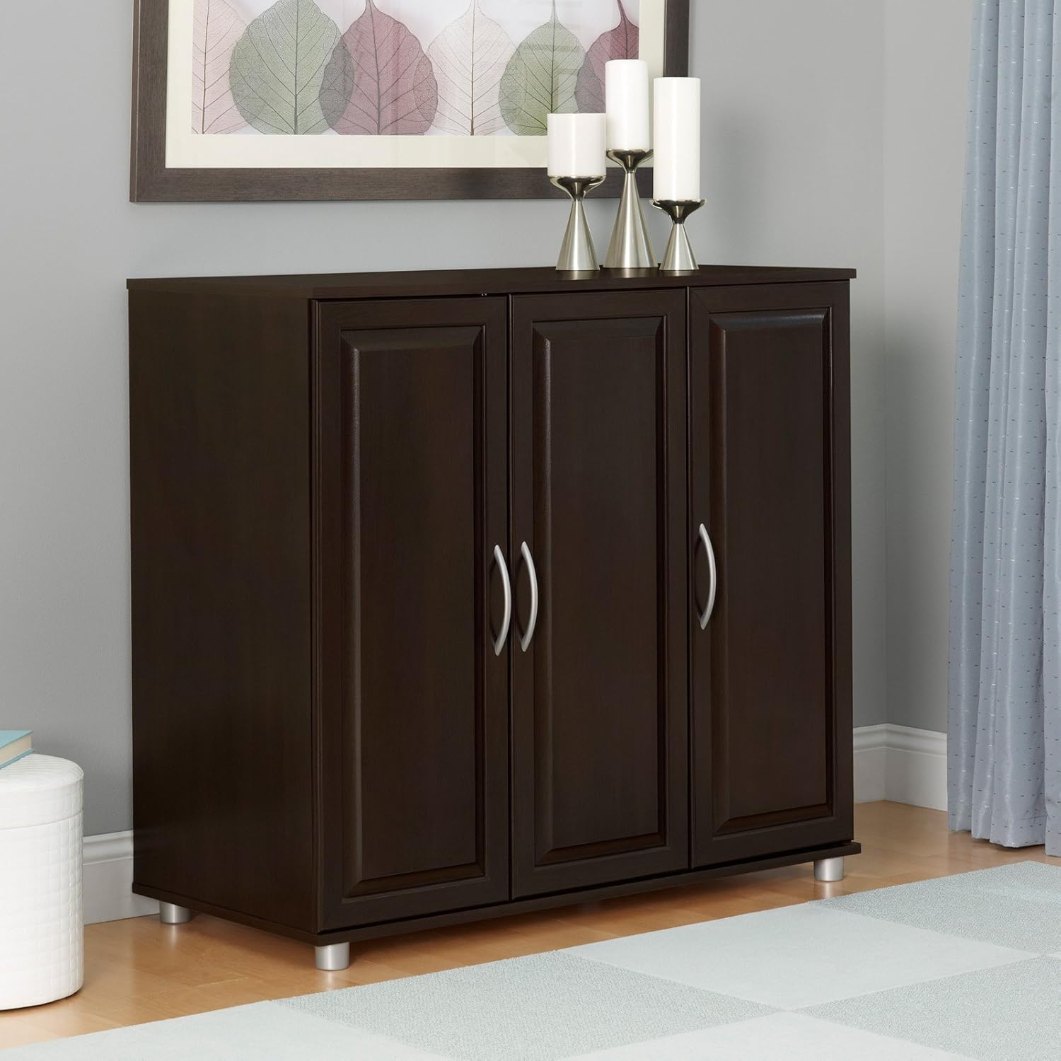 Amazon Com Ameriwood 3 Door Storage Cabinet Furniture Decor
