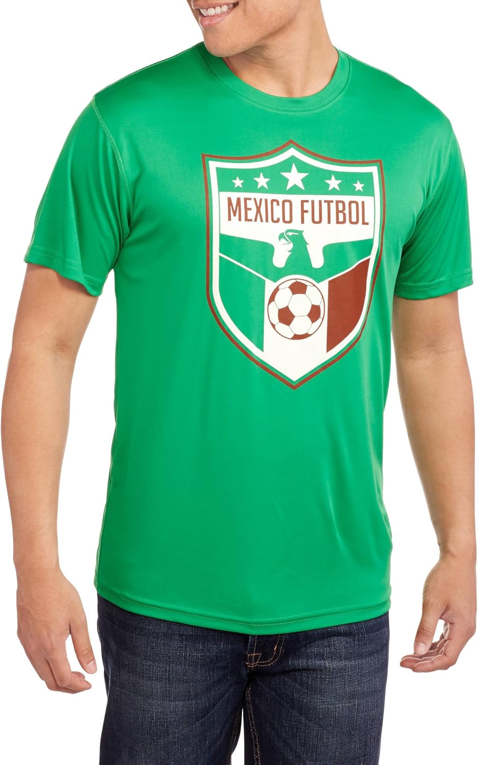 Mexico Football Soccer Eagle Pride Men's Tee TShirt (Large)