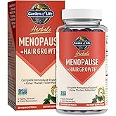 Garden of Life Herbals Menopause Supplement with S-equol & Trans-Resveratrol for Multi-Symptom Relief, Keranat for Thicker, Fuller Hair Growth – Non-GMO, Gluten-Free, Vegan, Berry Flavor, 30 Servings