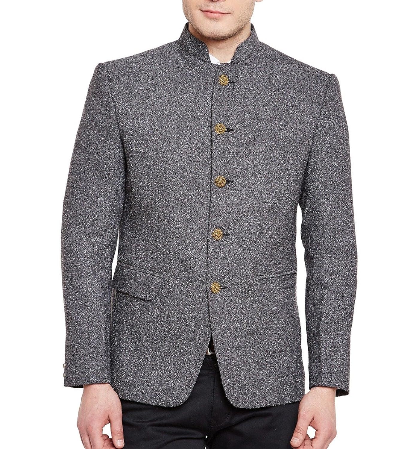 wintage men's premium rayon grandad bandhgala nehru coat blazer jacket jodhpuri