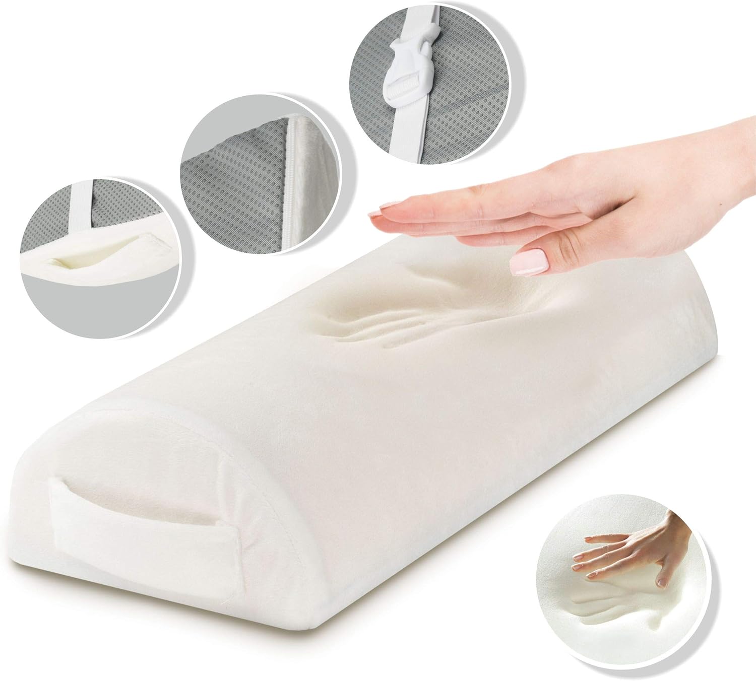Memory Foam Pillow Supports Back, Head, Leg Knee Pain Relief, Bed, Chair seat Foot Rest Under Desk Cushion Sciatica Pregnancy Hip & Joint surgery Better Circulation Gentle Comfort, Alleviates Pressure: Home & Kitchen
