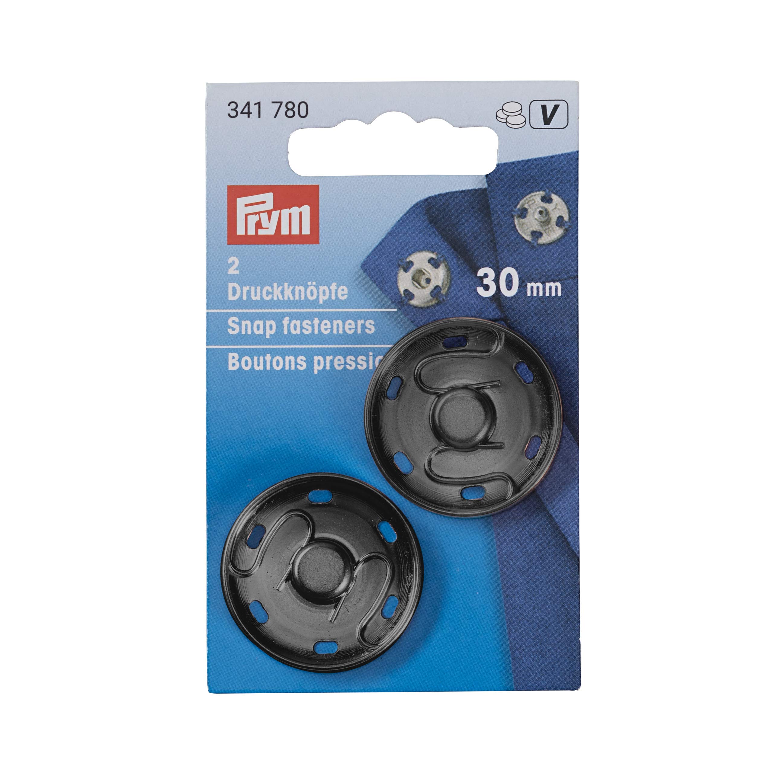 Prym - Prym Gunmetal (30mm) Brass Sew-on Press Fasteners - 2 Pieces