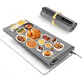Food Warming Mat, Extra Large 43"x16", 560W Food Warmer for Parties, Grey | with Insulation Pad for Countertop, Chafing Dishes for Buffet, Hot Pads for Kitchen, Portable Heating Pad,Custom Warm Setting