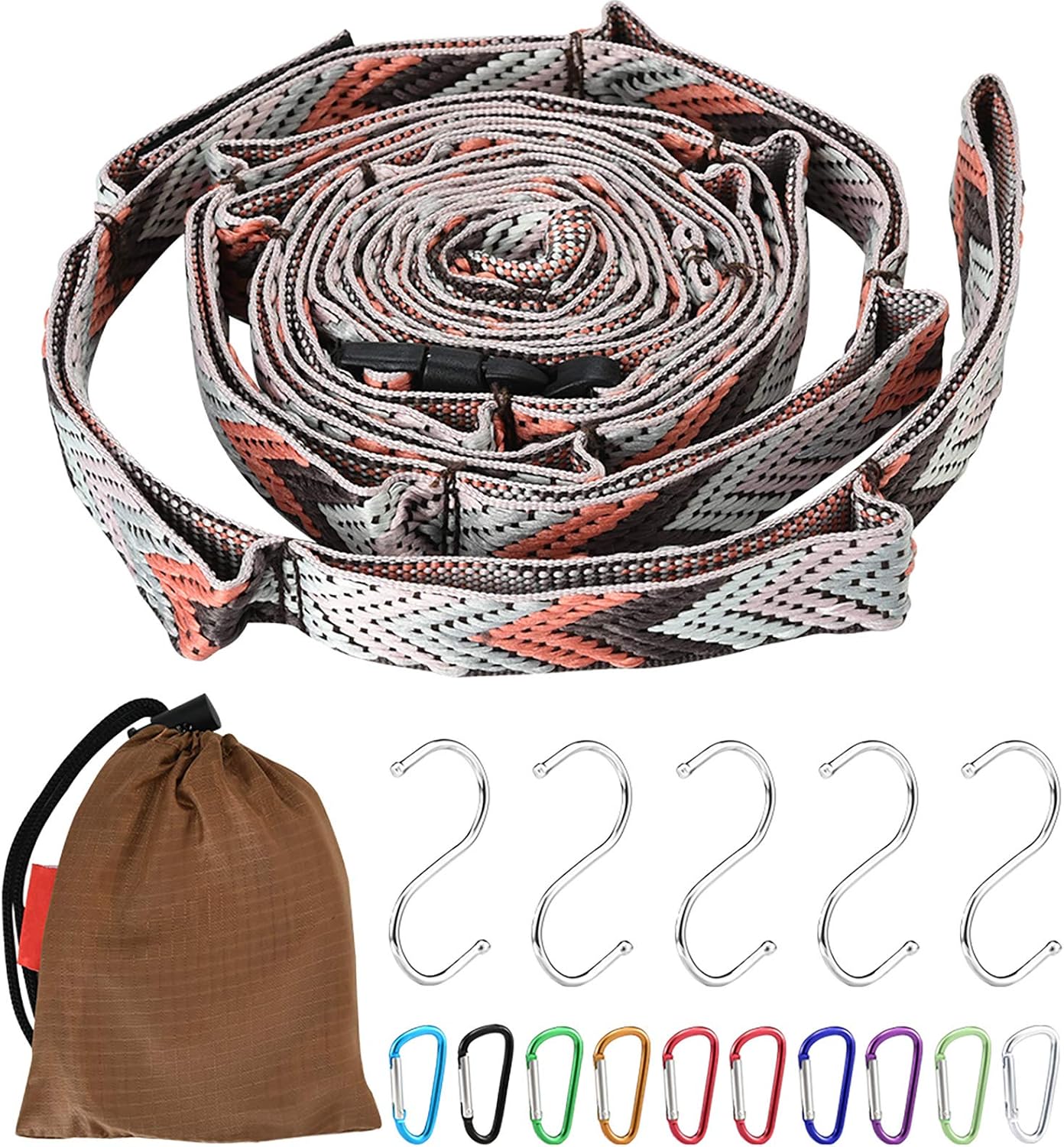 Wilxaw 2.5M Tree Hanging Straps, Nylon Hanger Straps Hanging Storage