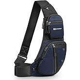 SUIKIHUM Sling Backpacks for Men Women, Crossbody Bags Casual Sling Shoulder Chest Bag for Outdoor Travel, Dark Blue