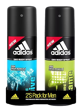 Adidas Pure Game and Ice Dive Deodorant Body Spray Combo (Pack of 2), 150ml