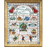 Design Works Crafts 5435 12 Days of Christmas Counted Cross Stitch Kit, 14 by 18" , White