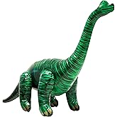 Jet Creations Brachiosaurus Brontosaurus Inflatable Dinosaur, Size H28/L48 (inch), Classic ForestGreen, Jurassic Prehistoric Animal, Photo Stage Prop, VBS, Game Day Fan Gear Mascot, 1pc