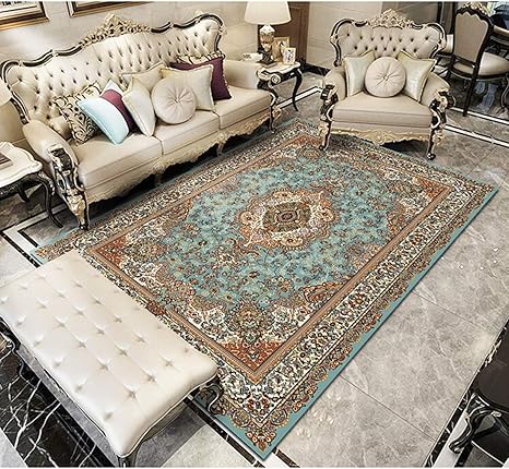 Amazon カーペット ラグ ペルシャ絨毯 防ダニ 抗菌 防臭 滑り止め付 アンティーク家具 高級ペルシャ絨毯 カーペット 160 230cm インテリア 滑り止め モダン 低反発 カラー オシャレ 防ダニ リビング ベッドルーム 子供部屋 一年中 居間用 パターン ラグ カーペット