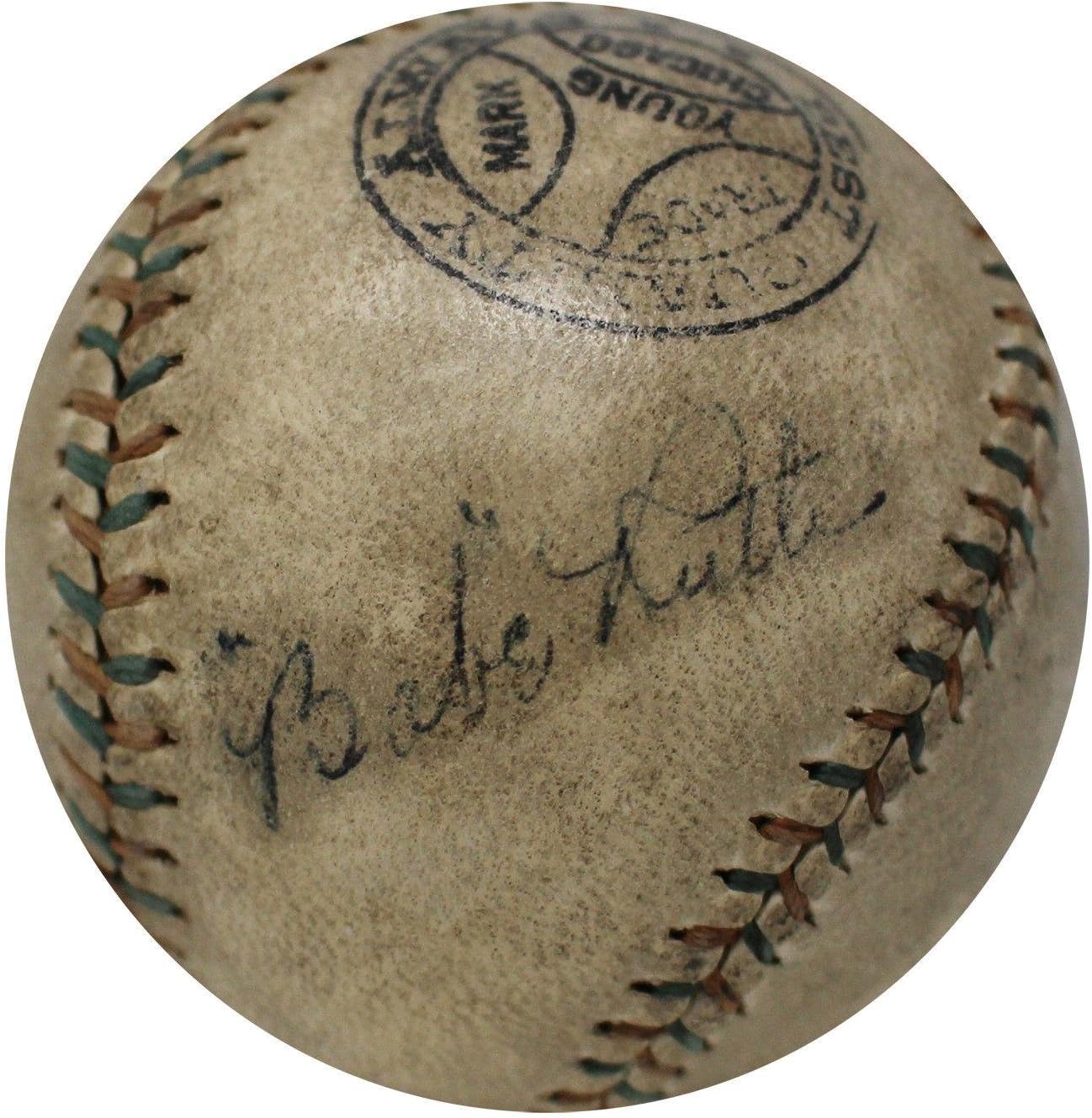1926 Babe Ruth Single Signed Autographed American League Baseball PSA 1926-babe-ruth-single-signed-autographed-american-league-baseball-psa