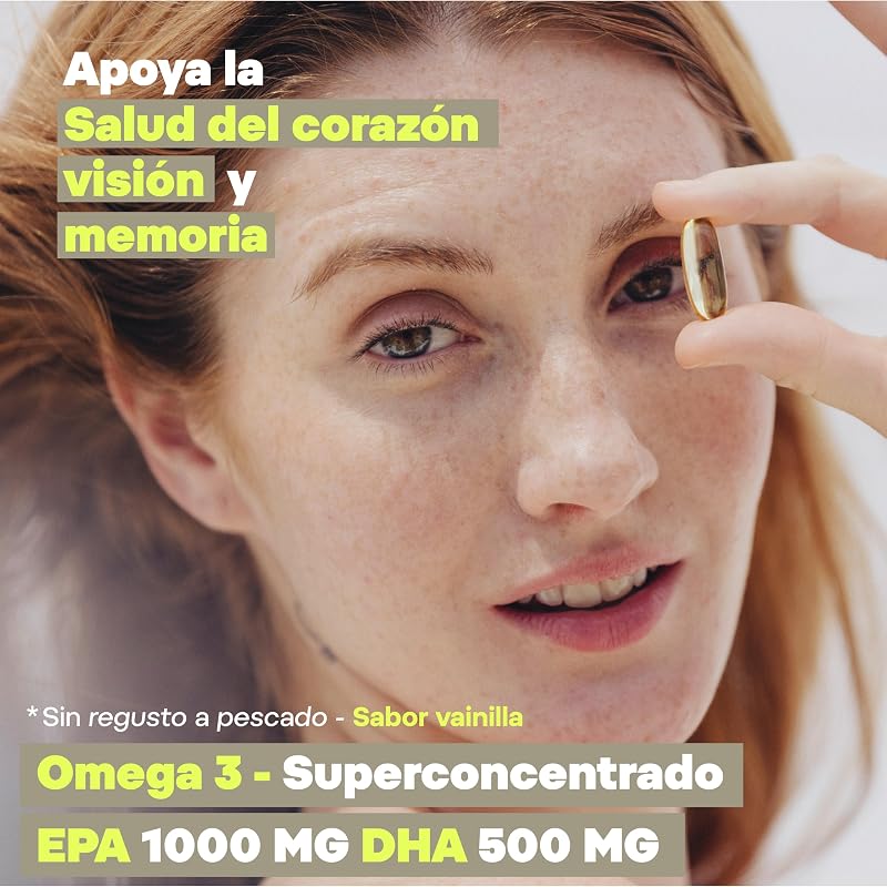Omega 3 Capsulas 2000mg EPA 1000mg DHA 500mg Blíster Vainilla 90 cap — foto 2 de 8