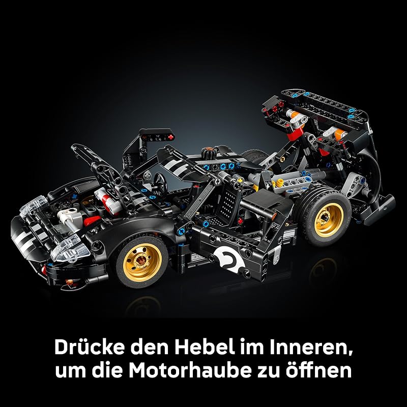 Technic 1966 Ford GT40 MKII Rennwagen - Bauset für Erwachsene - Modellauto zum Sammeln mit Lenkung und V8-Motor - Rennauto zum Ausstellen und Spielen - Geschenk für Männer und Frauen - 42223