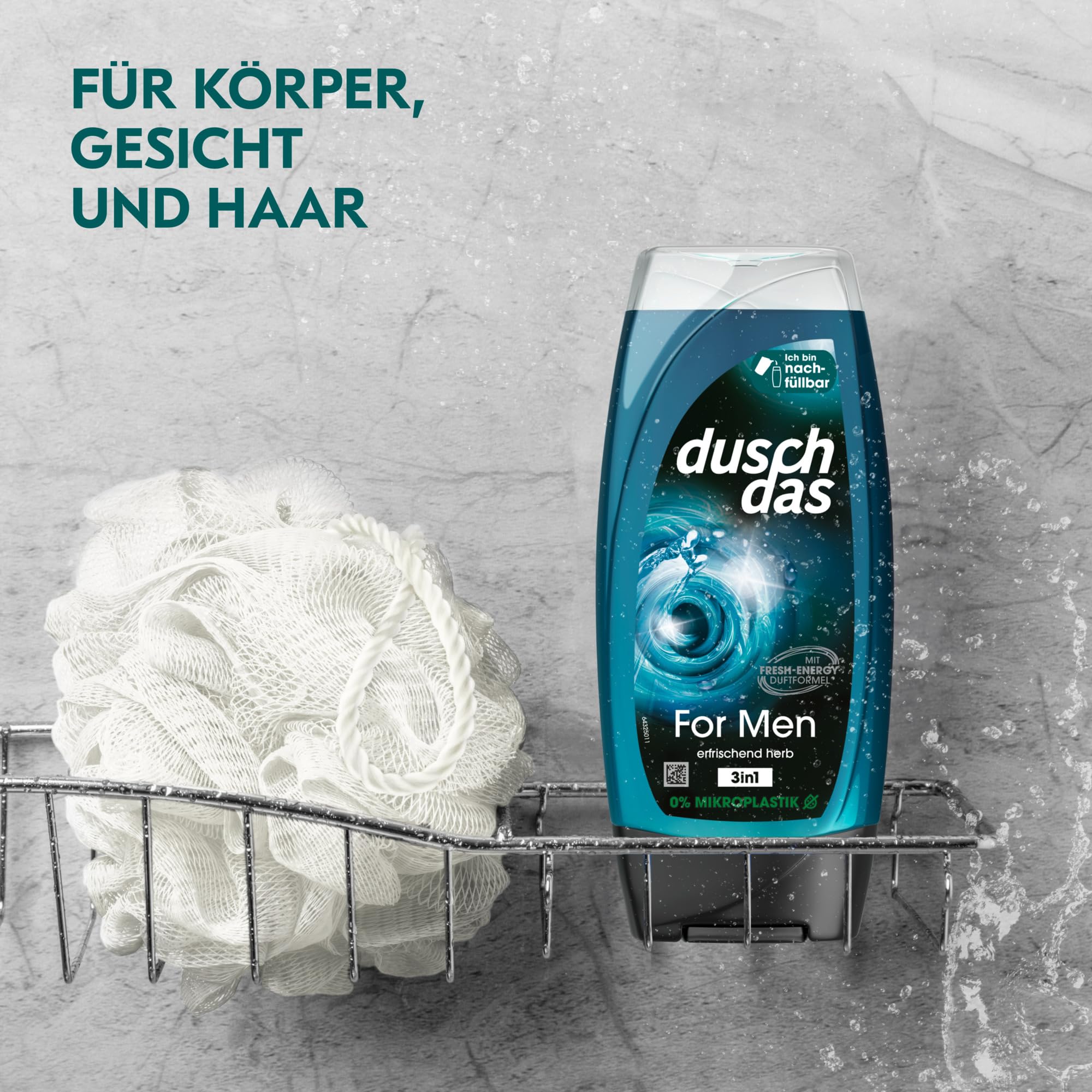 Duschdas Duschgel For Men Duschbad mit Fresh-Energy-Duftformel sorgt für eine erfrischende Dusche 6 x 225 ml 6