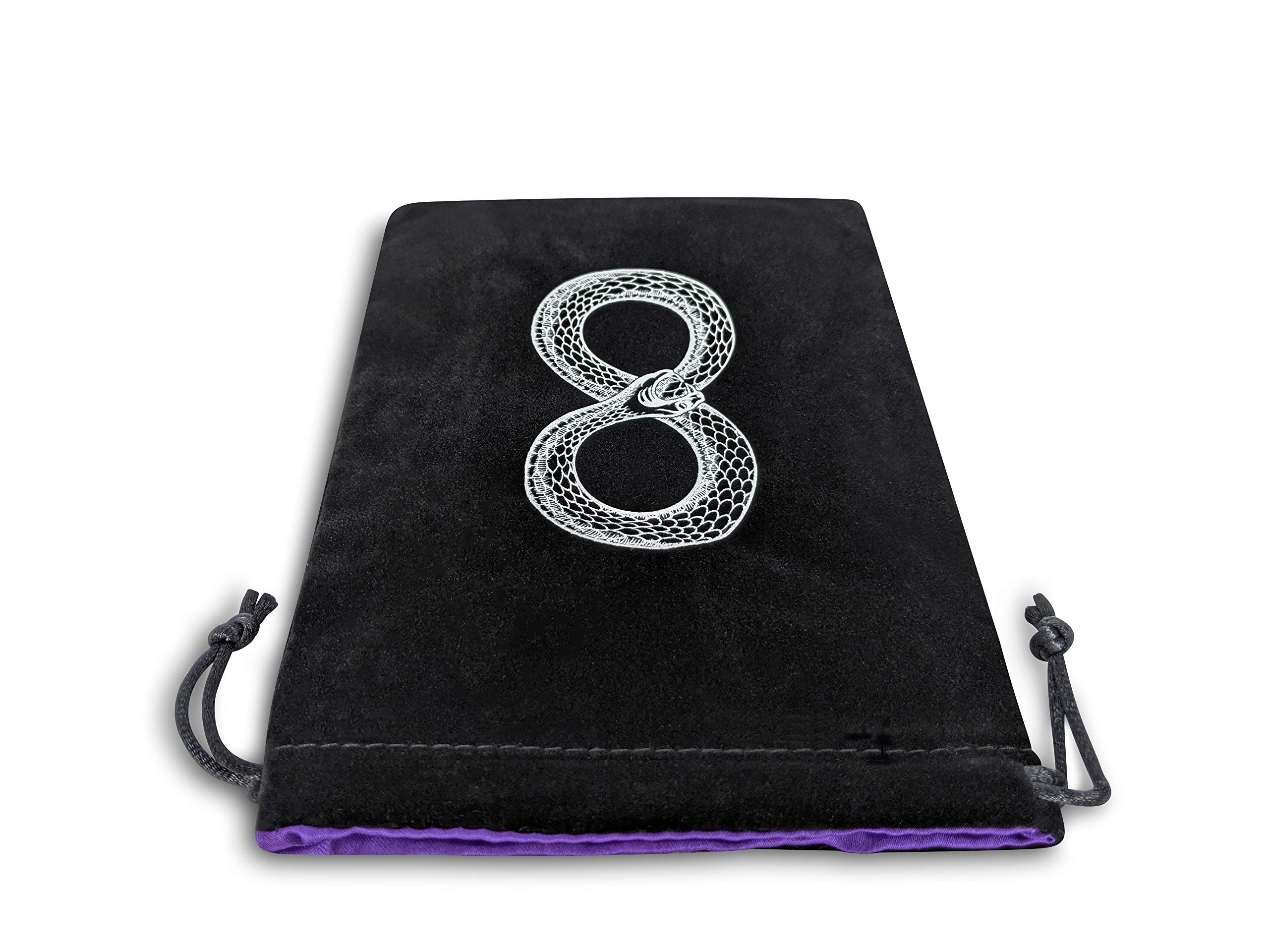 Miriyan Mystical Serpent Tarot & Dice Bag I Velvet & Satin Drawstring Pouch Ideal Size for Tarot Cards & Oracle Cards, DnD, D&D, Dungeons and Dragons Accessories, Runes & Jewelry I Travel & Gift Bag