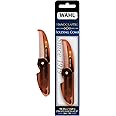 Wahl Beard & Mustache Folding Comb for Men's Grooming - Handcrafted & Hand Cut with Cellulose Acetate - Smooth, Rounded Tapered Teeth - Model 3326