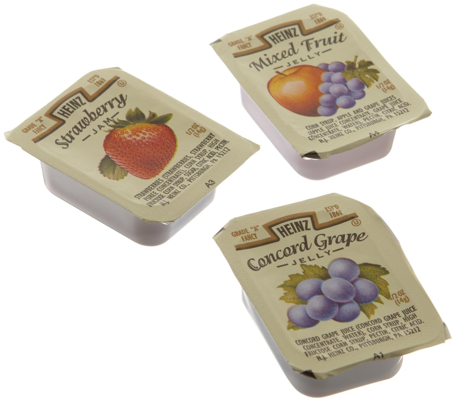 Heinz Jelly Assorted 5 (Grape, Mixed Fruit, Strawberry