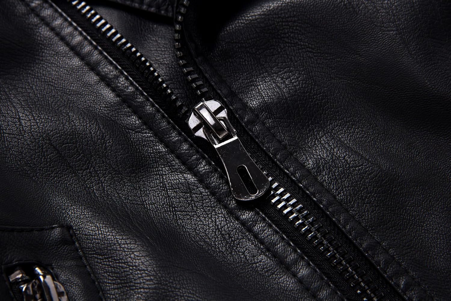 chouyatou Men's Vintage Asymmetric Zip Lightweight Faux Leather Biker Jacket at  Men’s Clothing store