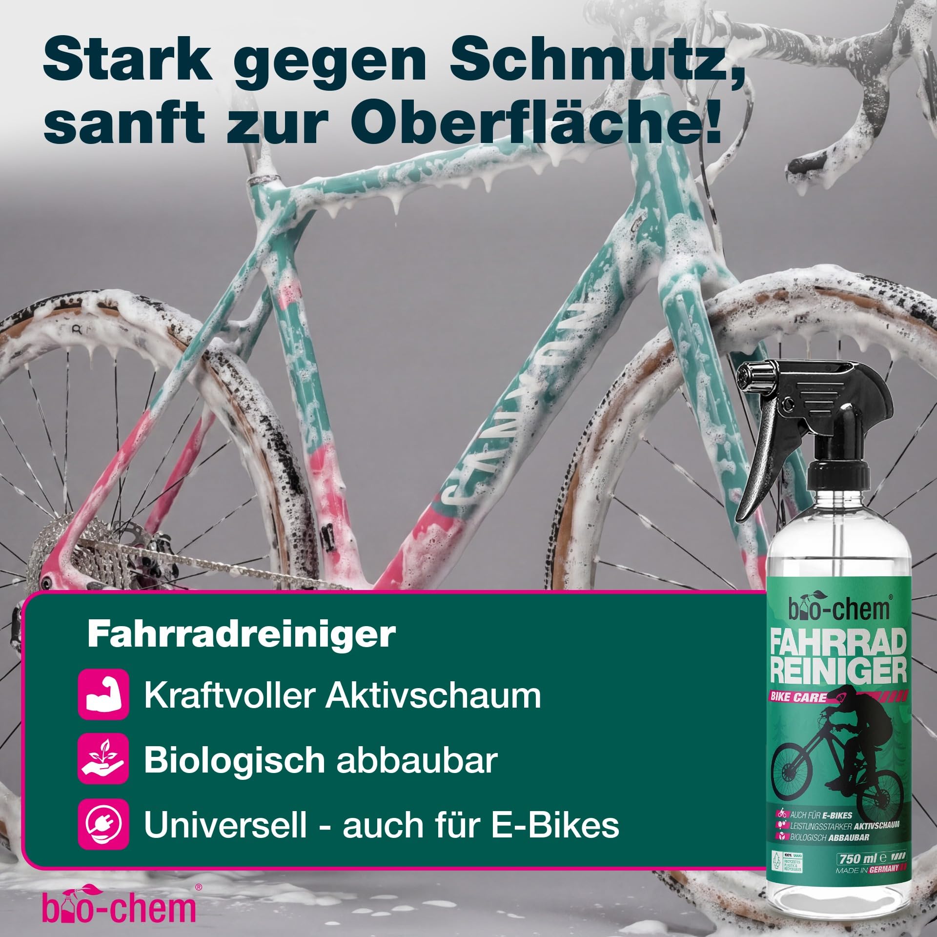 bio-chem Fahrrad Reinigungsset PROFI 7-teilig – Fahrradreiniger, Kettenreiniger Fahrradkette & Kettenöl Fahrrad – Premium Fahrrad Pflegeset & Fahrradreiniger Set für E-Bike, Rennrad & MTB 3